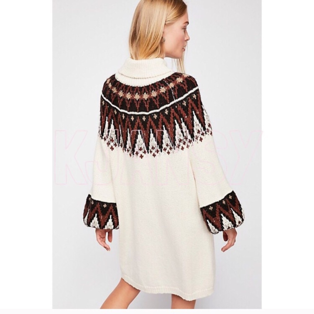 Fair Isle Nordic Sweater Dress - Picture 7 of 8